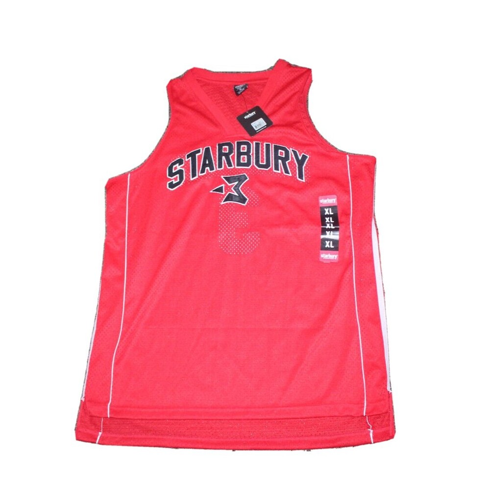 VTG BASKETBALL JERSEY BEN WALLACE Size XL STARBURY Detroit Pistons NBA Red